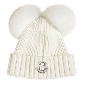 Moncler Kids double Pom-Pom hat